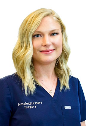 Dr. Kaleigh Peters is Board Certified in Veterinary Surgery-Small Animal.
