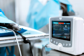 An anesthesia machine in an operating room