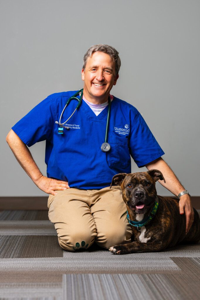 Headshot of Shep Thorp, VMD, emergency veterinarian at BluePearl Pet Hospital in Tacoma, WA.