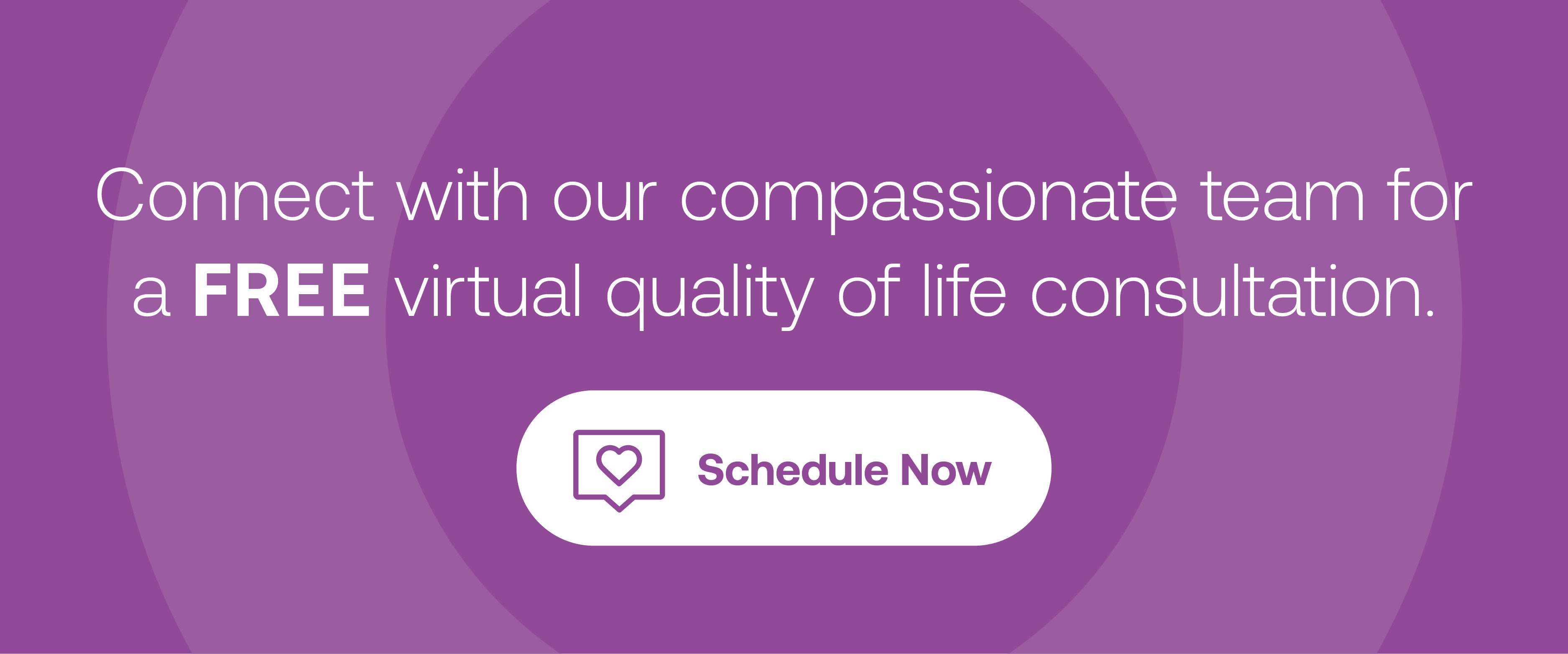 A purple banner advertises free virtual quality of life consultations for BluePearl Pet Hospice.