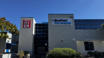 An external view of the front of the BluePearl Pet Hospital in Monterey, CA.